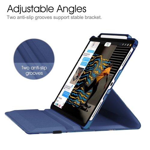 Fintie Rotating Case for iPad Pro 12.9" 5th Generation 2021 - 360 Degree Rotating Smart Stand Cover w/ Pencil Holder, Auto S