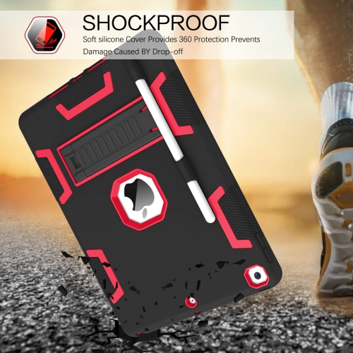 iPad 8th Generation Case, iPad 7th Generation Case, iPad 9th Generation Case iPad 10.2 Case, 3 in 1 Heavy Duty Rugged Shockproof Kickstand Layer