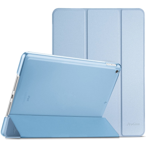 Étui iPad 9 2021, iPad 8 2020 et iPad 7 2019 de protection fonction  Support, Ultra-fin - Bleu Nuit - Français