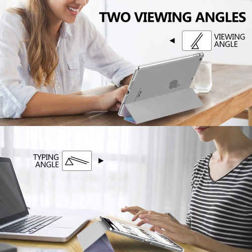 MoKo iPad 10.2 Case for iPad 9th Generation 2021/ iPad 8th Generation 2020/ iPad 7th Generation 2019, Slim Stand Hard Back S