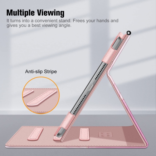 Étui Fintie pour iPad 9e/8e/7e génération 10.2 po - Support de visionnement multiangle Protection en coin C