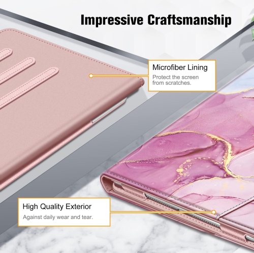 Étui Fintie pour iPad 9e/8e/7e génération 10.2 po - Support de visionnement multiangle Protection en coin C