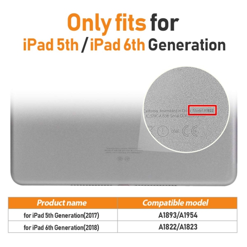 Timecity Kids Case for iPad 6th/5th Generation,9.7 Inch Case with Screen Protector/Rotating Stand/ Hand/Shoulder Strap, Heav