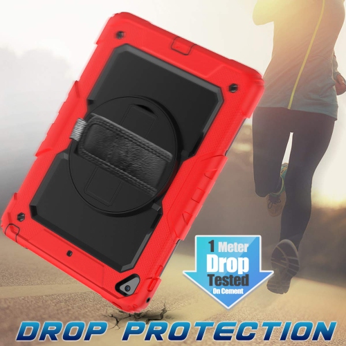 Timecity Kids Case for iPad 6th/5th Generation,9.7 Inch Case with Screen Protector/Rotating Stand/ Hand/Shoulder Strap, Heav