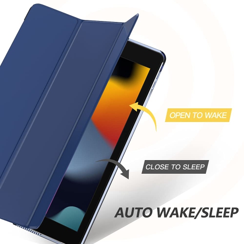 MoKo iPad 10.2 Case for iPad 9th Generation 2021/ iPad 8th Generation 2020/ iPad 7th Generation 2019, Slim Stand Hard Back S