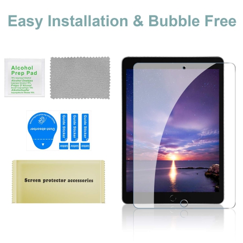 ProCase iPad 10.2 Case 2021 9th Gen/ 2020 8th Gen/ 2019 7th Gen Case with Tempered Glass Screen Protector, Slim Stand Hard S