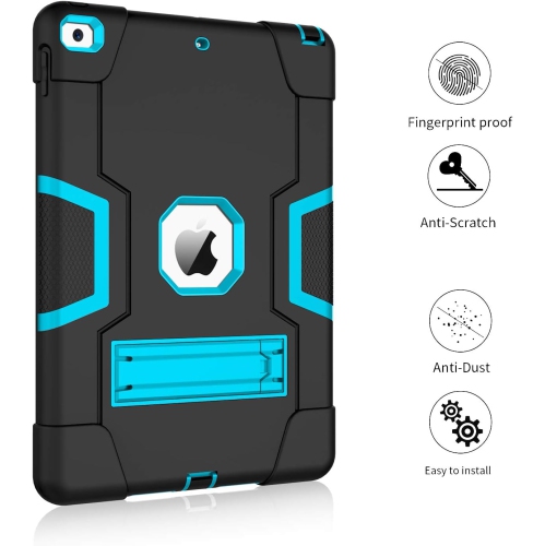 iPad 9th Generation 10.2 Case 2021, iPad 8th/7th Generation Case iPad 10.2 Case, Kickstand Heavy Duty 3 in 1 High Impact Full-Body Bumper Shockproof