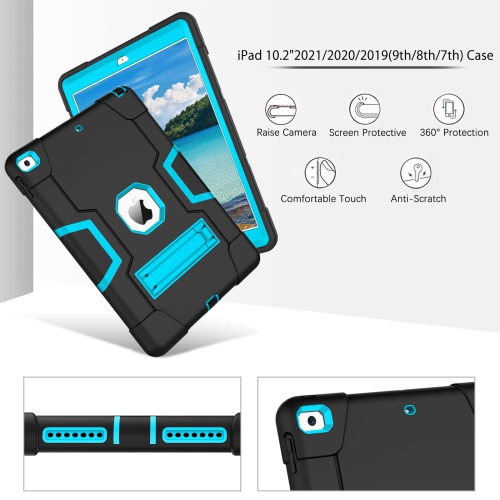 iPad 10.2 Case, iPad 9th Generation Case,iPad 8th Generation Case,iPad 7th Generation Case,DUEDUE 3 in 1 Shockproof Heavy Du