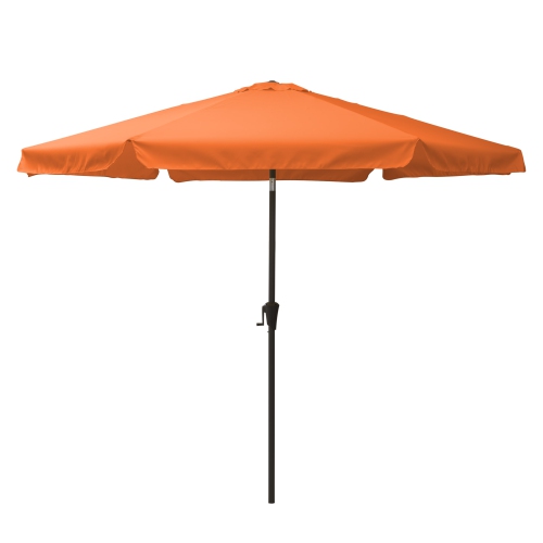 CORLIVING  10Ft Offset Tilting Patio Umbrella In Orange