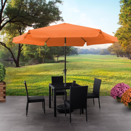 CorLiving 10ft Orange Offset Tilting Patio Umbrella