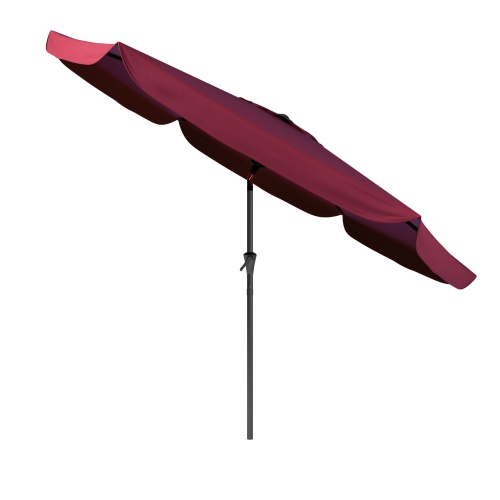 CorLiving 10ft Wine Red Offset Tilting Patio Umbrella