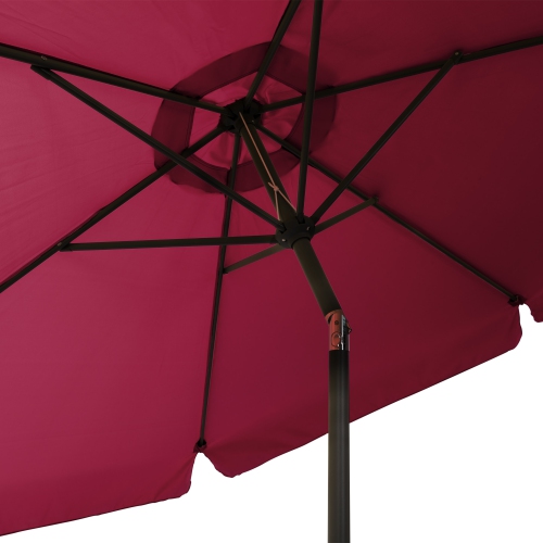 CorLiving 10ft Wine Red Offset Tilting Patio Umbrella