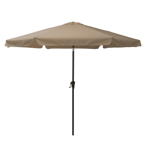 CORLIVING  10Ft Sandy Offset Tilting Patio Umbrella In Brown Great quality umbrella