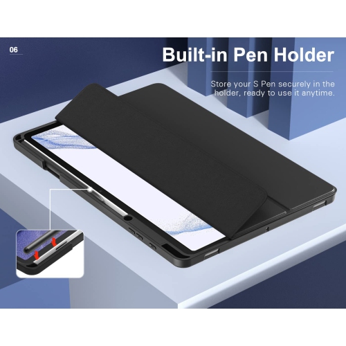 MoKo Case Fits Samsung Galaxy Tab S8 Plus 12.4 Inch 2022 /S7 FE 2021/S7 Plus 2020, Shockproof Full Body Tr