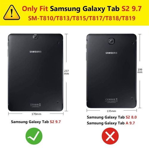 Case for Samsung Galaxy Tab S2 9.7 inch, 360 Degree Rotating Stand Case Sm