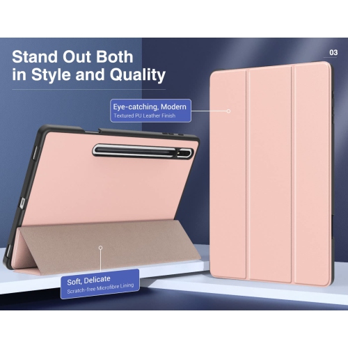 MoKo Case Fits Samsung Galaxy Tab S8 Plus 12.4 Inch 2022 /S7 FE 2021/S7 Plus 2020, Shockproof Full Body Tr