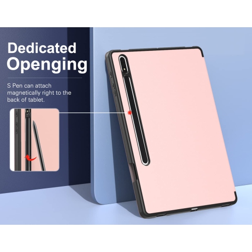 MoKo Case Fits Samsung Galaxy Tab S8 Plus 12.4 Inch 2022 /S7 FE 2021/S7 Plus 2020, Shockproof Full Body Tr