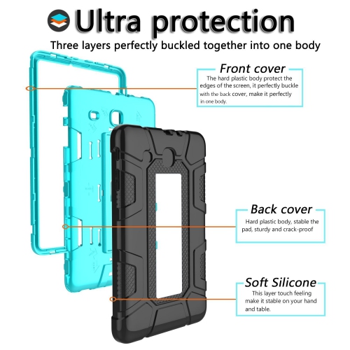 Samsung Galaxy Tab E 9.6 Case, SM-T560 / T561 / T567 Case, Galaxy Tab E 9.6 Case With HD Screen Protector, L00KLY 3 in 1 T