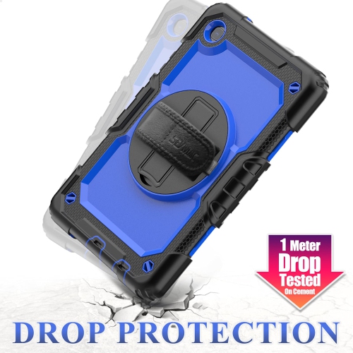 SEYMAC stock Case for Samsung Galaxy Tab A7 Lite Case 8.7'' with Screen Protector Pencil Holder 360 Rotating Hand Strap &S