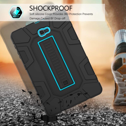 Galaxy Tab A 10.1 2016 Case SM-T580 T585 T587 GUAGUA Kickstand 3 in 1 Hybrid Hard Heavy Duty Rugged Shockproof Protective An