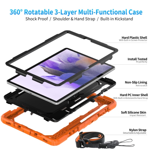 Timecity Samsung Galaxy Tab S8 Plus Case 2022 /Tab S7 FE Case 12.4" 2021 with Screen Protector,