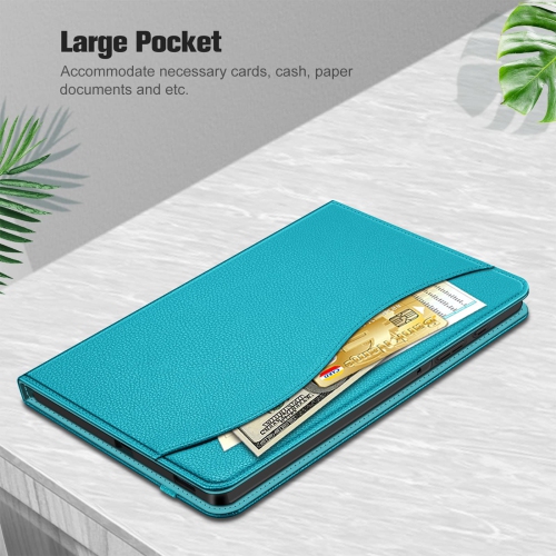 Samsung Galaxy Tab S6 Lite 10.4 Inch 2022/2020 Model with S Pen Holder, Multi-Angle Viewing Soft TPU Back Cover with Pocket Auto Wake/Sleep