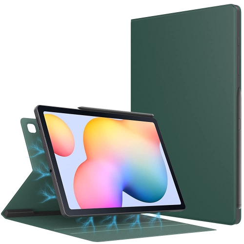Image 1 de 7.. Samsung Galaxy Tab S6 Lite 10,4 po 2022/2020 Go, support magnétique ultramince et léger, tablette Galaxy Tab S6 Lite 2022/2020 Go, vert minuit