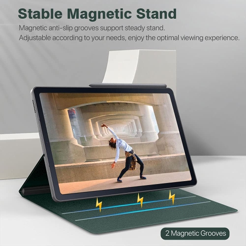 Samsung Galaxy Tab S6 Lite 10.4 Inch 2022/2020, Ultra Slim Lightweight Magnetic Stand Cover Fit Galaxy Tab S6 Lite 2022/2020 Tablet, Midnight Green