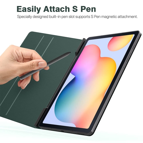 Samsung Galaxy Tab S6 Lite 10.4 Inch 2022/2020, Ultra Slim Lightweight Magnetic Stand Cover Fit Galaxy Tab S6 Lite 2022/2020 Tablet, Midnight Green