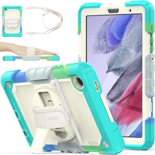 HLD  Seymac Stock Case for Samsung Galaxy Tab A7 Lite Case 8.7" With Screen Protector Pencil Holder 360 Rotating Hand Strap &s