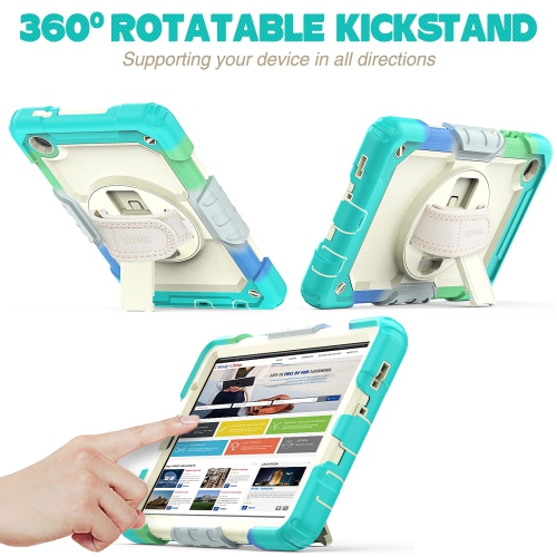 SEYMAC stock Case for Samsung Galaxy Tab A7 Lite Case 8.7'' with Screen Protector Pencil Holder 360 Rotating Hand Strap &S