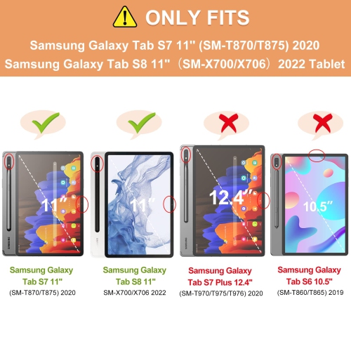 INFILAND Galaxy Tab S8/ Tab S7 Case, Multiple Angle Stand Cover Compatible with Samsung Galaxy Tab S8/ Tab S7 11-inch SM-X70