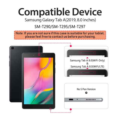 Samsung Galaxy Tab A 8.0 2019 Case T290 / T295, DUX DUCIS Slim Magnetic Trifold Stand Cover for Samsung Galaxy Tab A 8.0 inc