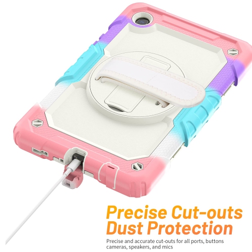 Samsung Galaxy Tab A7 Lite 8.7 inch 2021 Kids Case, HXCASEAC Shockproof Case with S Pen Holder, 360° Rotating Stand/Hand Str