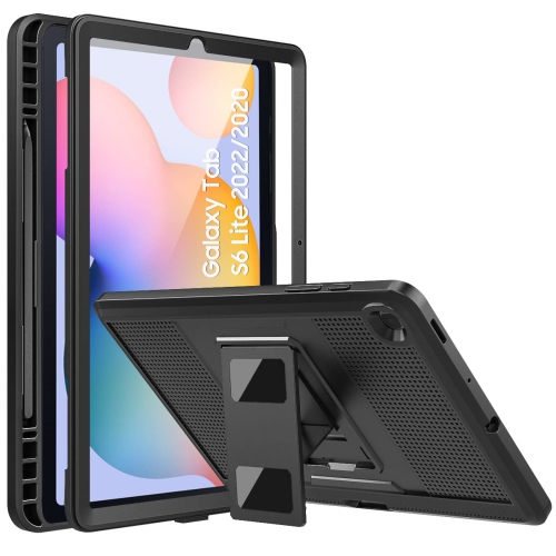 Image 1 de 7.. MoKo – Étui pour Galaxy Tab S6 Lite de 10.4 po 2022/2020 de Samsung, tapis antichoc robuste pleine grandeur
