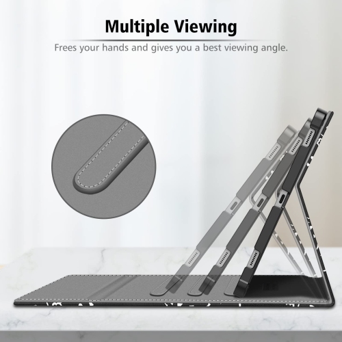 Étui Fintie pour Galaxy Tab S8 plus 2022/S7 FE 2021/S7 plus 2020 12.4 po de Samsung avec porte-stylet S Pen, Portfoli à plusieurs angles