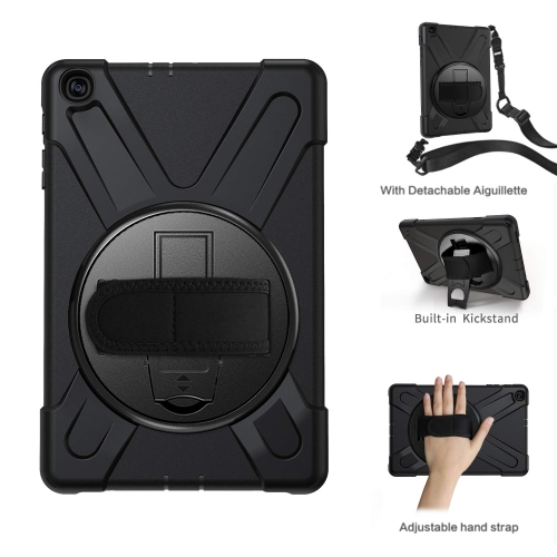 MoKo Case Fit Samsung Galaxy Tab A 10.1 2019, Heavy Duty Shockproof Full-Body Rugged 360 Degree Rotating with Shoulder Str