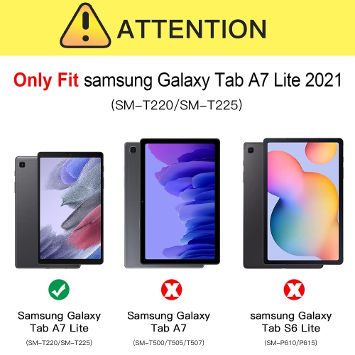 ZtotopCases Case for Samsung Galaxy Tab A7 Lite 8.7 Inch 2021 Release, Trifold Stand Slim Case with Full P