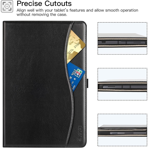 Ztotop Case for Samsung Galaxy Tab S8 Plus/S7 FE, Premium PU Leather Folding Stand Cover for 12.4 Inch Galaxy Tab S8+ 2022/S