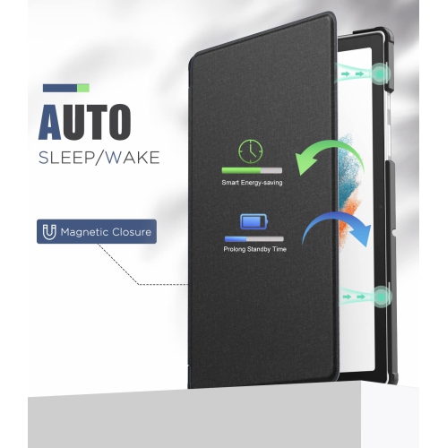MoKo Case Fit Samsung Galaxy Tab A8 10.5 po 2022 SM-X200/X205/X207, Étui folio résistant aux chocs, angles de visionnement multiples, H