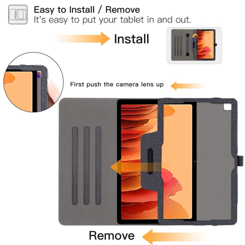 Étui Ztotop pour Galaxy Tab A7 10,4 po 2020 de Samsung, étui/support cuir polyuréthane/courroie veille/réveil/poignée pour Sam