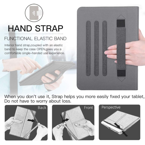 Étui Ztotop pour Galaxy Tab A7 10,4 po 2020 de Samsung, étui/support cuir polyuréthane/courroie veille/réveil/poignée pour Sam