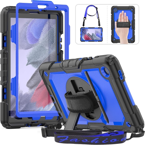 HLD  Samsung Galaxy Tab A7 Lite 8.7 Inch 2021 Child Case, Hxcaseac Shockproof Case With S Pen Holder, 360° Rotating Stand/hand St