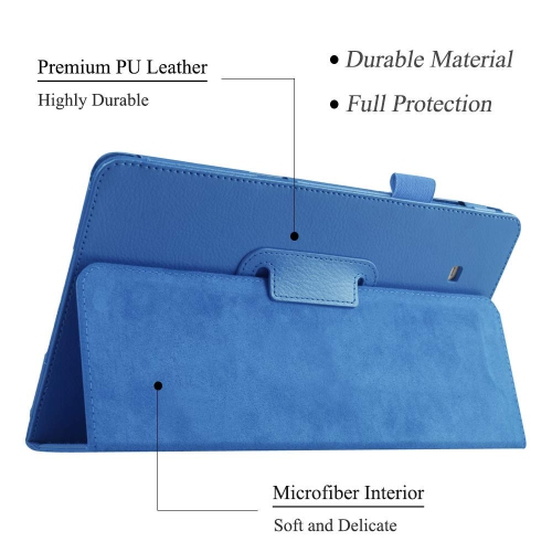 Case for Tab E 9.6 Case Model T560, Slim Leather Folio Stand Case for Samsung Galaxy Tab E 9.6 Inch 2015 Released Tablet, Light Blue