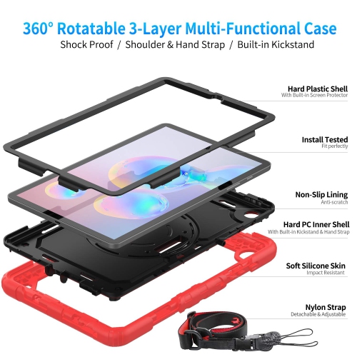 Timecity Case for Samsung Galaxy Tab S6 Lite 10.4 2020/2022, Shockproof Protective Case with Screen