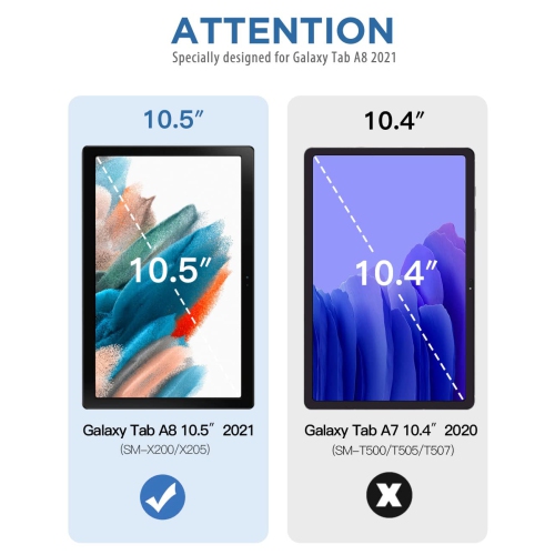 TiMOVO Slim Case for Galaxy Tab A8 10.5 case 2022 SM-X200/ SM-X205, Slim Translucent Frosted Hard Back Tri-Fold Protective C