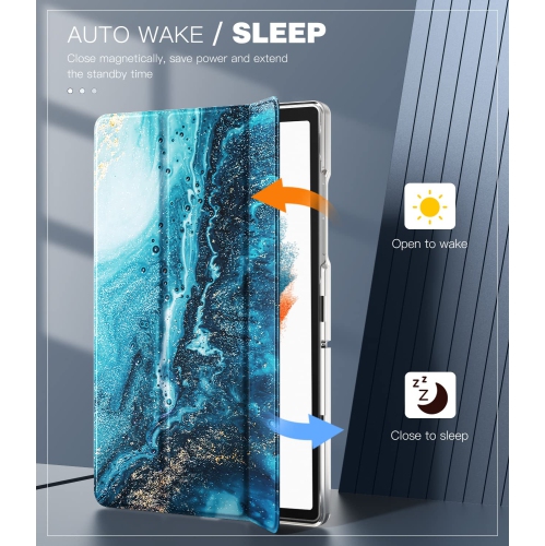 TiMOVO Slim Case for Galaxy Tab A8 10.5 case 2022 SM-X200/ SM-X205, Slim Translucent Frosted Hard Back Tri-Fold Protective C