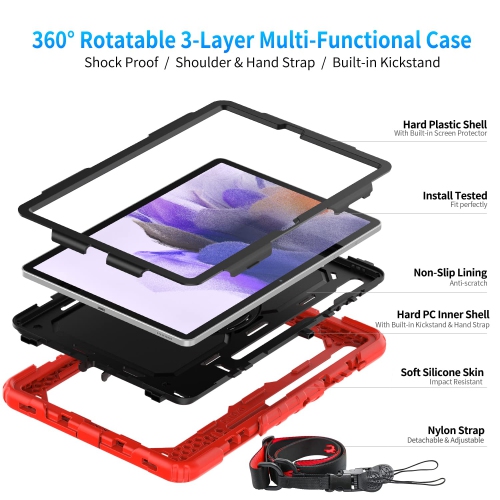 Timecity Samsung Galaxy Tab S8 Plus Case 2022 /Tab S7 FE Case 12.4" 2021 , Full-Body Shockproof