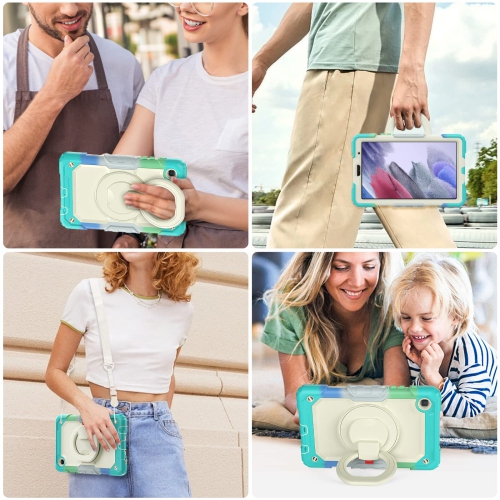 SEYMAC stock Case for Galaxy Tab A7 Lite 8.7" 2021 with Screen Protector, Full-Body Shockproof Case, 360 Degr