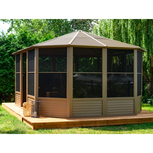 Florence Solarium with Metal Roof 12 Ft. x 15 Ft. Sand